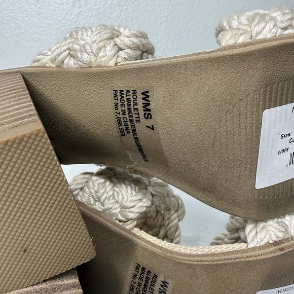 DV Dolce Vita Cream Roulette Braided Heeled Sandals Womens 7 - Picture 9 of 10